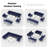 Modern 9-Piece Aluminum Patio Conversation Set with Propane Fire Pit Table, 500lb Capacity Heavy-Duty Outdoor Sectional Set with Cushions-1445735898-1446056270
