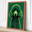 Poodle in Green Modern - Wrapped Canvas-1693882595-1693882607
