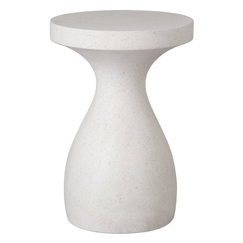 Pot à fleurs en ciment, H 22 po x l 16 po x P 16 po, Blanc