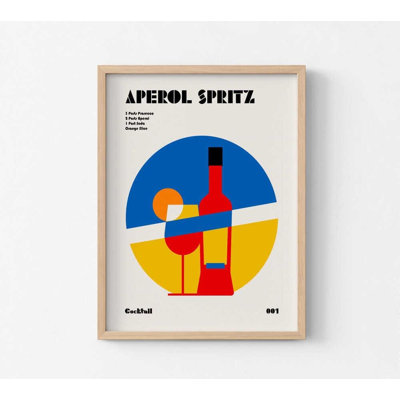 Aperol Spritz Poster – Modern Geometric Cocktail Art Print