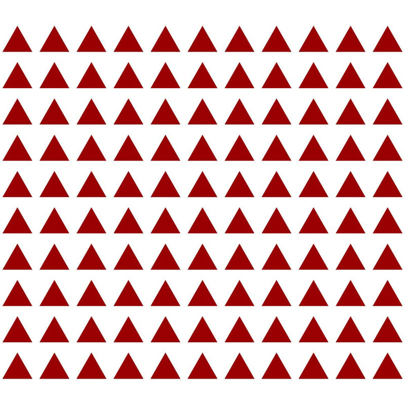 Décalcomanie murale triangles, H 2,63 po x l 3 po x p 0,5 po, Bourgogne
