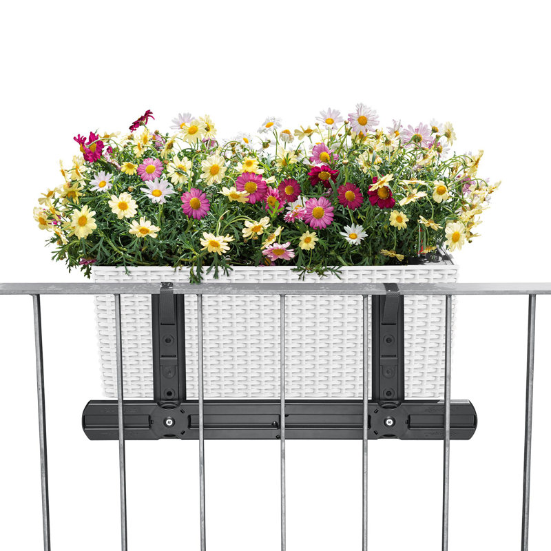 Balconera Window Box Planter, White, 19 cm H x 50 cm W x 19 cm D