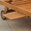 Chaise longue d'extérieur en teck Premium