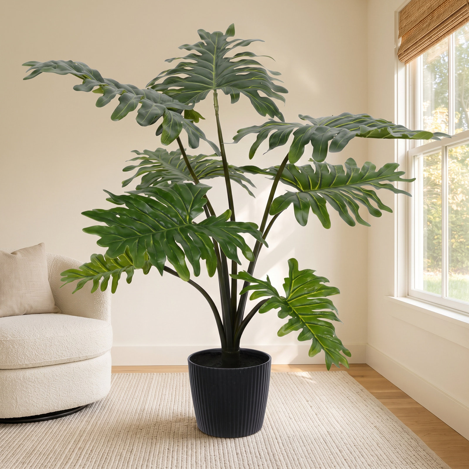 Philodendron Plant in Pot, 25" H x 24" W x 24" D