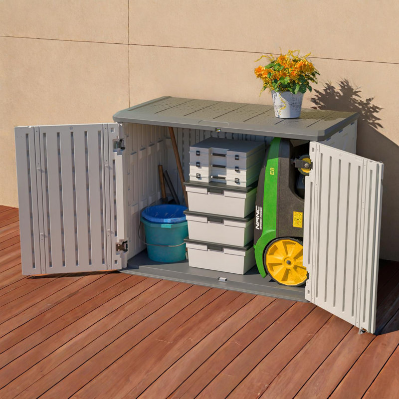 Horizontal Storage Shed with 28 Cu. Ft. Capacity, Weather Resistant