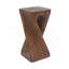 Table d'appoint d'extérieur, table de bout en forme de torsion, table d'appoint décorative, table de tabouret de jardin pour terrasse de balcon, côté piscine, béton léger, texture semblable au bois-223684815