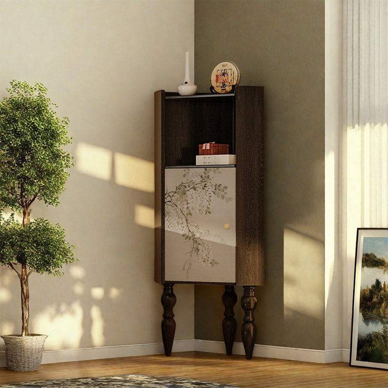 Sturdy Walnut Storage Cabinet