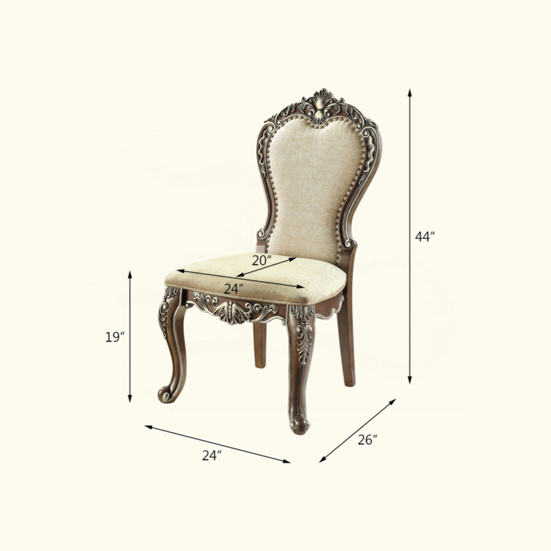Chaise sans accoudoirs Latisha (ensemble de 2), Chêne
