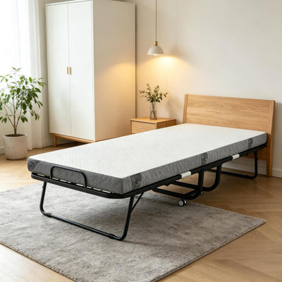 Compact Foldable Bed,Portable Rollaway Folding Bed,Space-Saving Temporary Bed,Modern Portable Sleeping Unit,for Home, Office or Travel