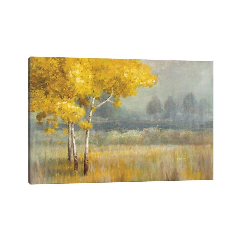 Yellow Landscape by Danhui Nai - Wrapped Canvas Painting, 30.48 cm H x 45.72 cm W