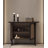 43.31" Black Rectangular Solid Wood Console Table