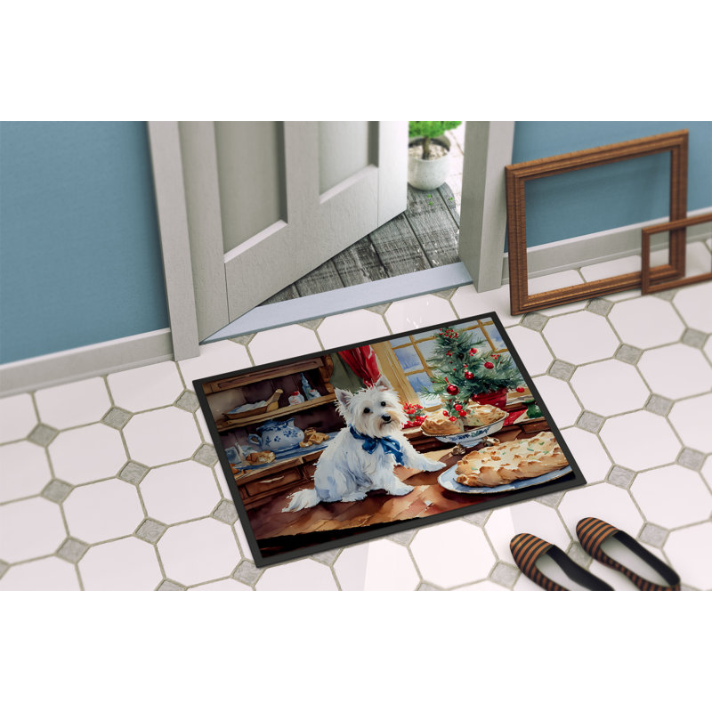 Tapis d'entrée antidérapant Westie, L 24 po x L 36 po