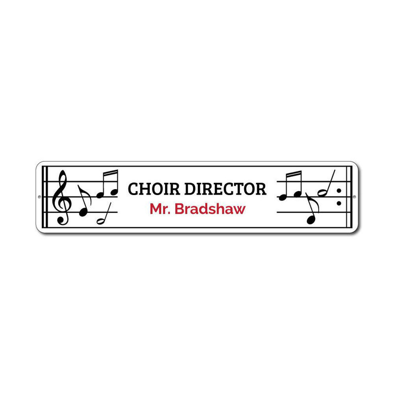 Enseigne de chorale en aluminium, H 6 po x l 24 po x P 0,063 po