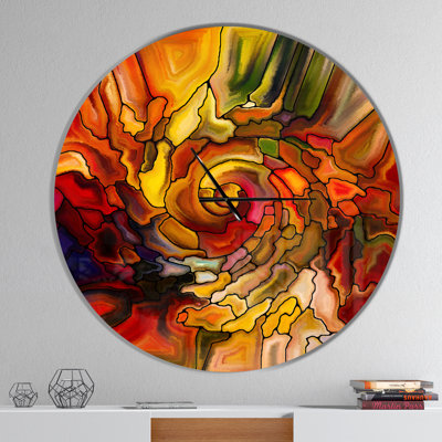 Illusions of Stained Glass - Modern wall clock