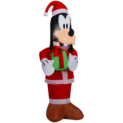 Christmas Inflatable Goofy in Santa Suit