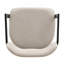Ensemble de 2 chaises de salle à manger rembourrées en tissu avec structure en métal noir, capacité de poids de 265 lb-958053943
