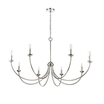 Lustre à 8 lumières de 52 po de large Huxley