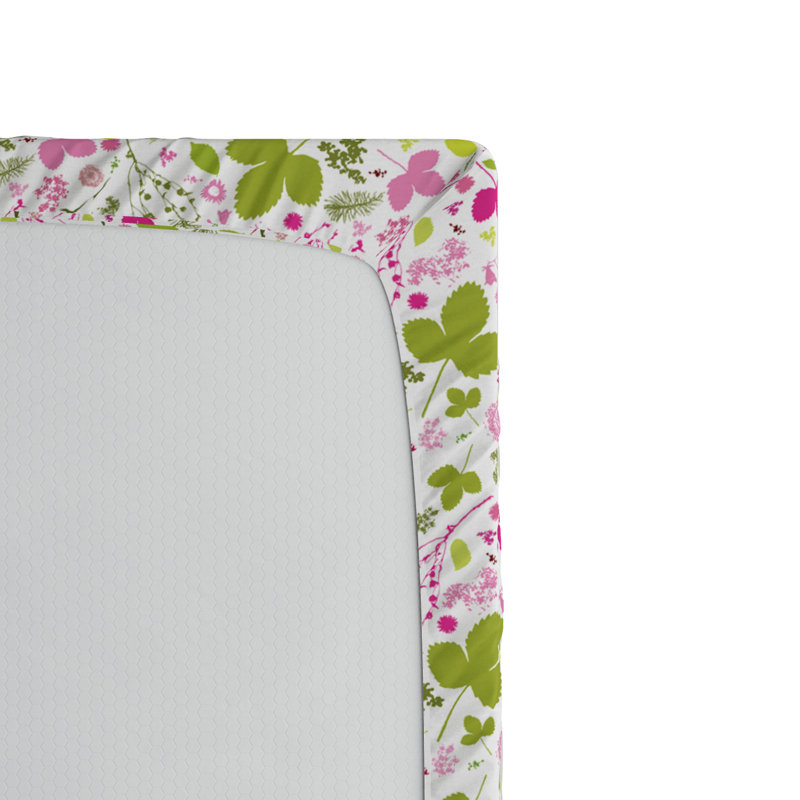 Microfiber Floral Fitted Sheet, Full Fitted Sheet