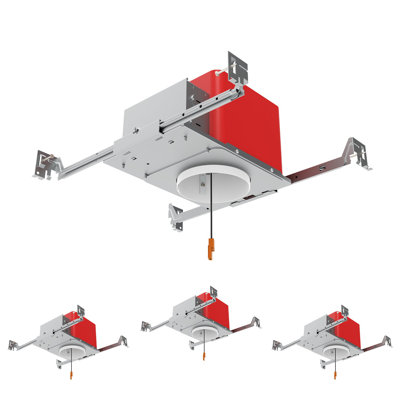 Boîtier encastré résistant au feu de 4 pouces, nouveau boîtier encastré classé IC et étanche à l'air avec boîte en J, luminaires encastrés homologués ETL, connecteur TP24
