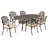 Lular 6 - Person Metal Patio Dining Set with Oval Table-16543722