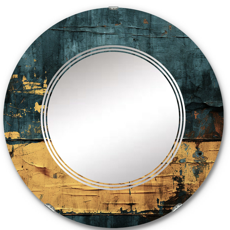 Kiuchi - Miroir mural moderne rond, 24 po x 24 po