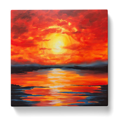 Sunrise Acrylic Painting No.1 - Wrapped Canvas