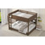 Lit superposé avec armoires de rangement et ports USB-607411223