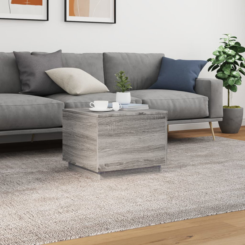 Chamara Block Coffee Table, Grey Sonoma