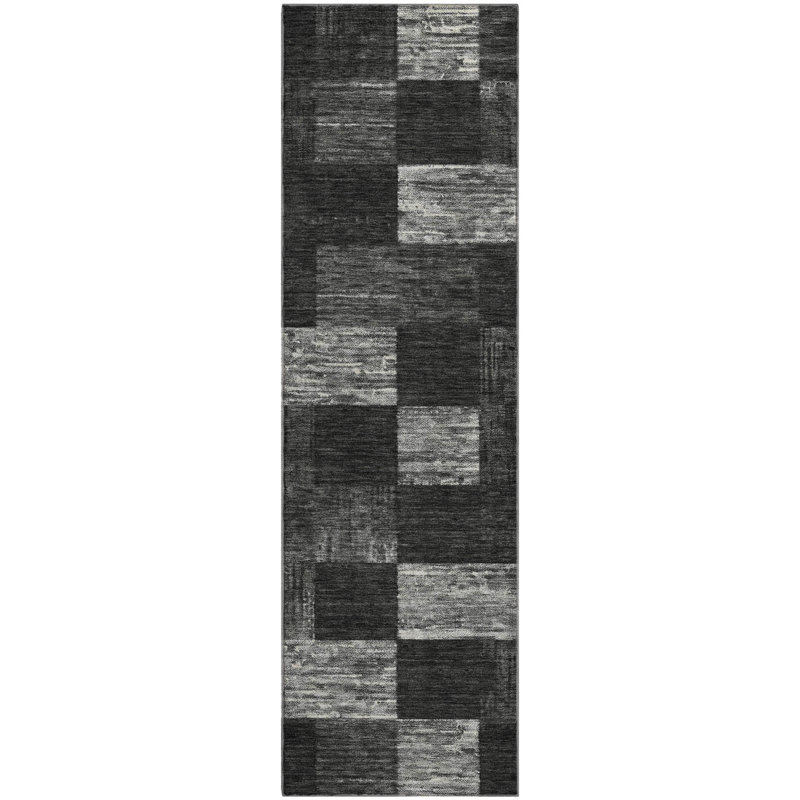 Premium Machine Washable Krause AMF1139 Geometric Rug, Runner 2'3" x 7'6"