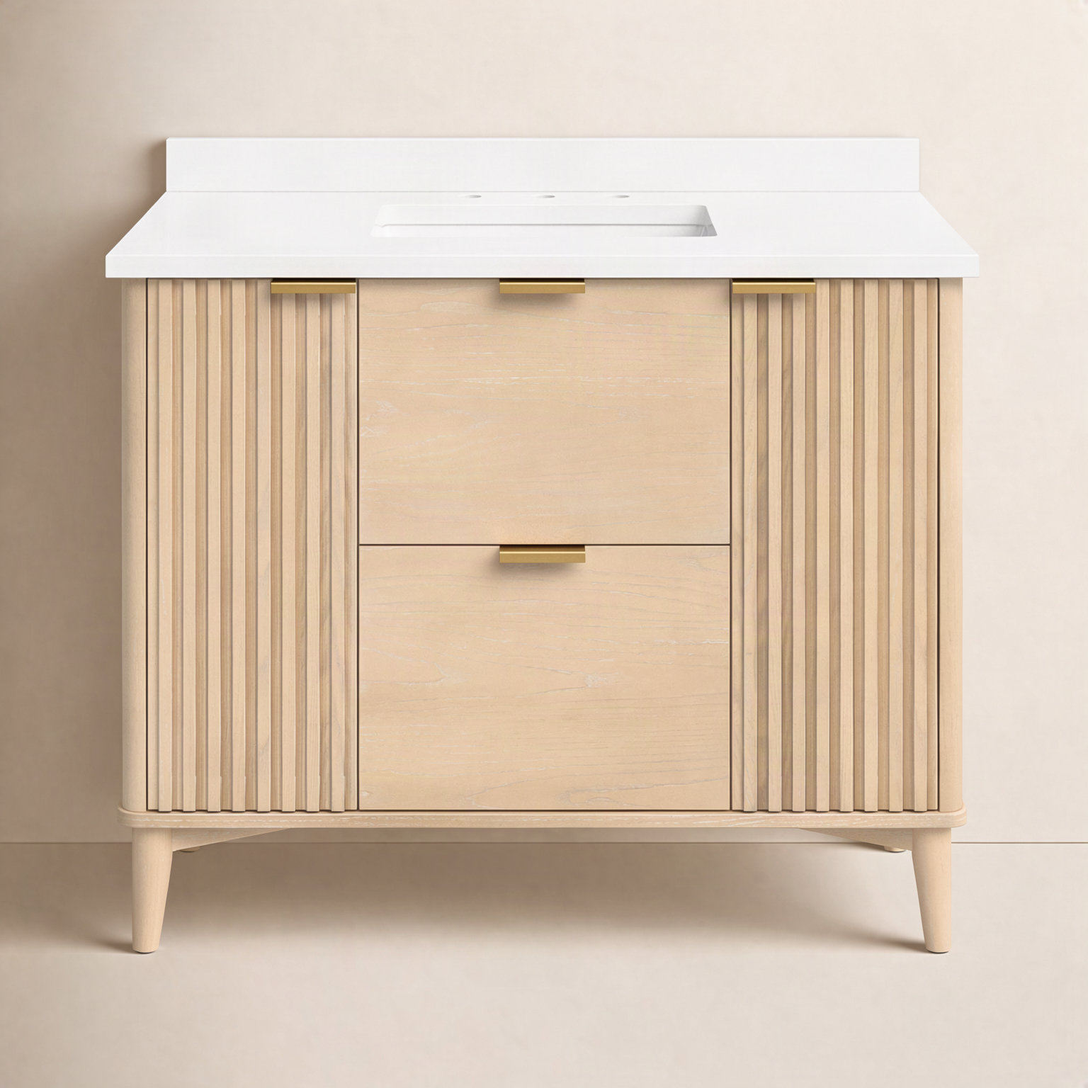 Gabi 42" Single Bathroom Vanity, Rustic Ash