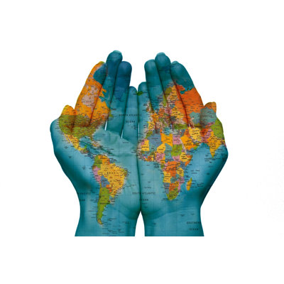 Map Hands - No Frame Print