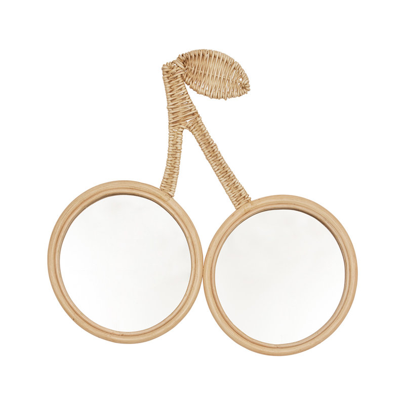 Cherry Novelty Rattan Wall Mirror