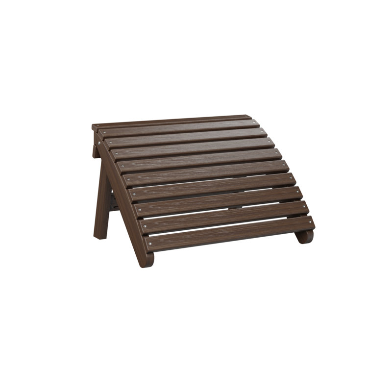 Berlin Gardens Folding Adirondack Footstool, Brazilian Walnut