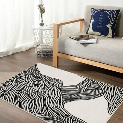 Jawairia Washable Abstract Indoor Rug