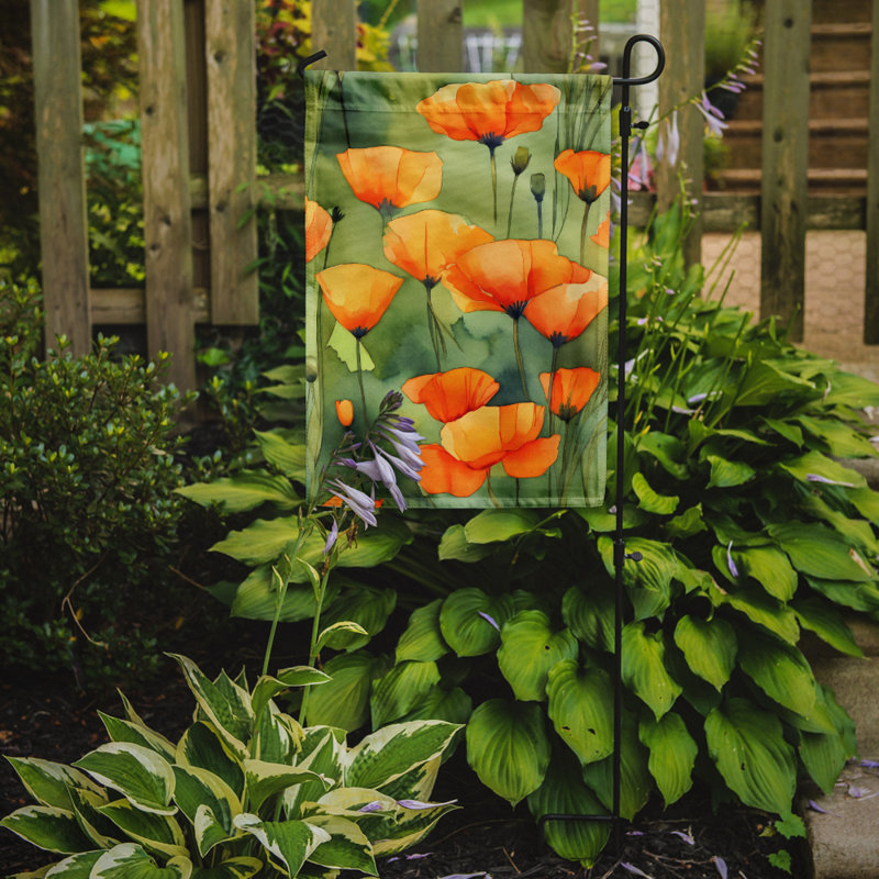 Drapeau de jardin double en polyester H 15,5 po x l 11,25 po