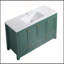 Meuble-lavabo vert 48 po avec lavabo en résine, rangement abondant, portes et tiroirs à fermeture en douceur-1120015765