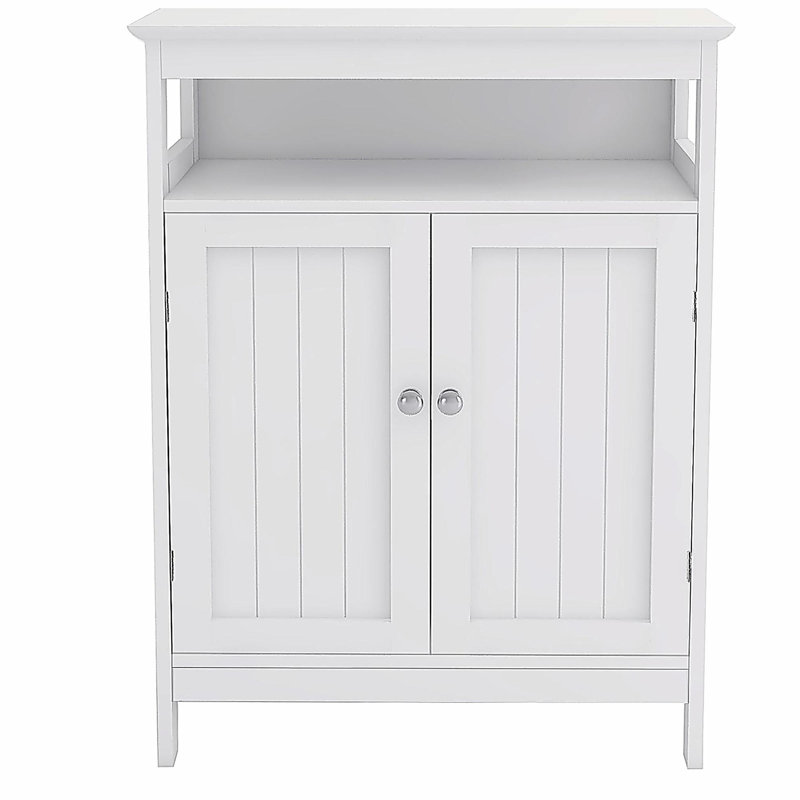 Bathroom Standing Storage with Double Shutter Doors Cabinet