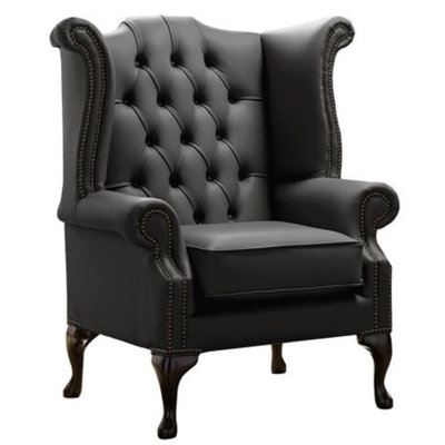 High Back Chesterfield Upholstered Wingback Chair