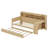 Wooden Daybed With Storage Shelves, Multi-Functional Bed With Trundle Bed And Study Desk-2007182285