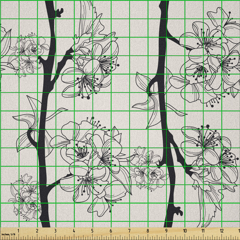 Branches of Japanese Traditional Sakura Multi-Purpose Fabric
