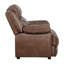 Fauteuil d'appoint rembourré rembourré brun foncé