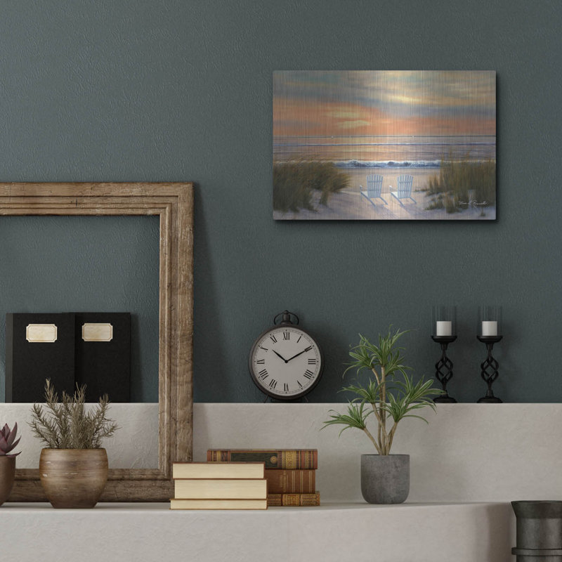 «Paradise Sunset» par Diane Romanello, art mural en métal, H 12 po x l 16 po