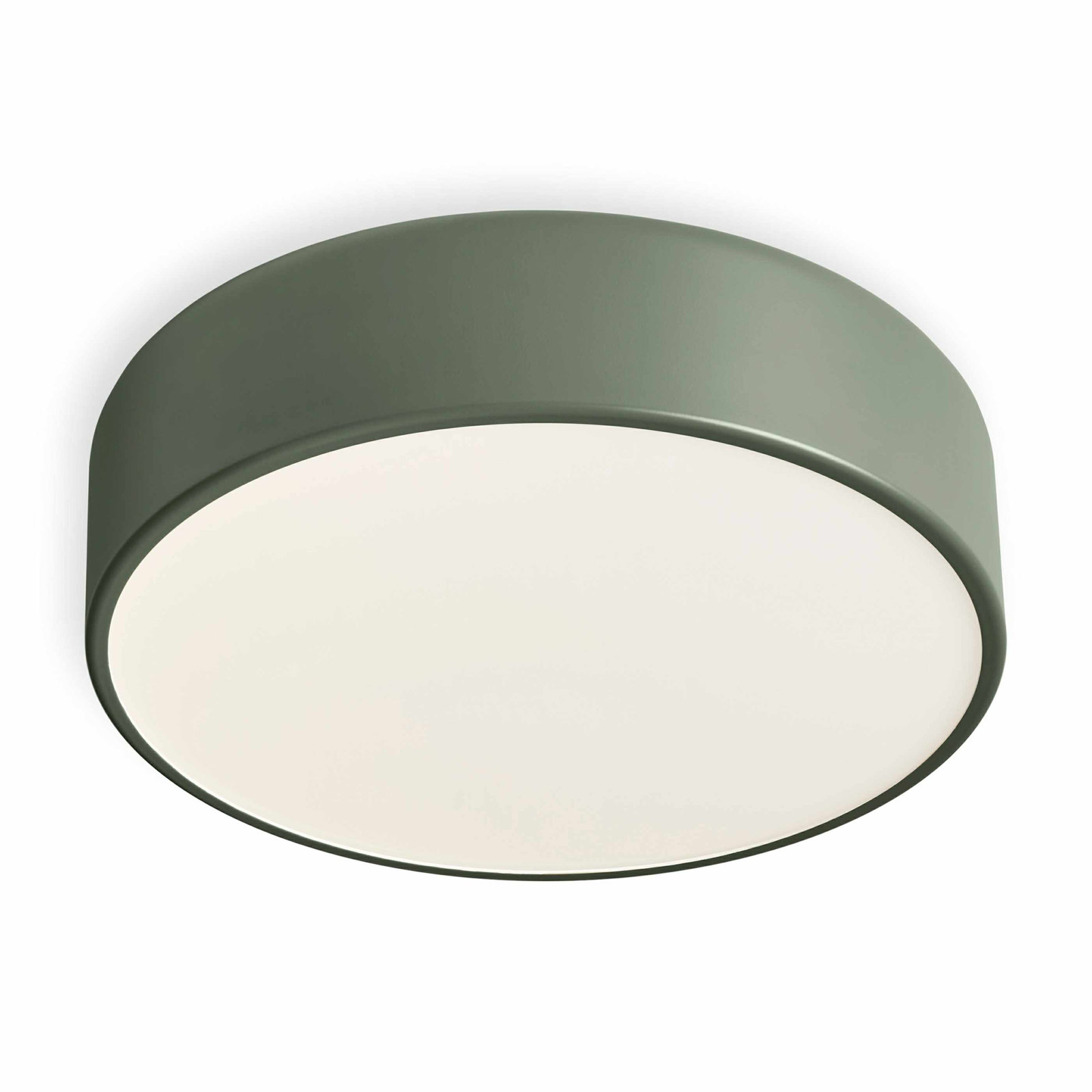 Bobber Single Light Glass LED Flush Mount, 4" H x 20" W x 20" D, Gray Green
