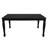 Modern 63 Inch Rectangular Dining Table, Black Finish Solid Rubberwood