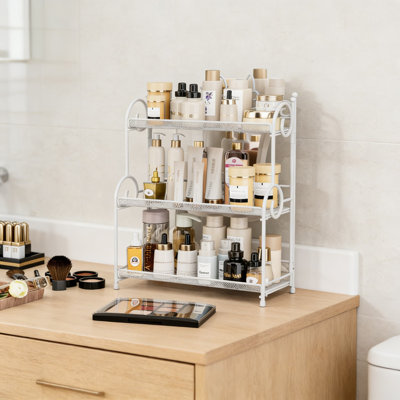 Organisateur de comptoir à 3 niveaux pour la salle de bain, la cuisine et la chambre à coucher, tablette de rangement polyvalente pour les épices, les soins de la peau et les cosmétiques
