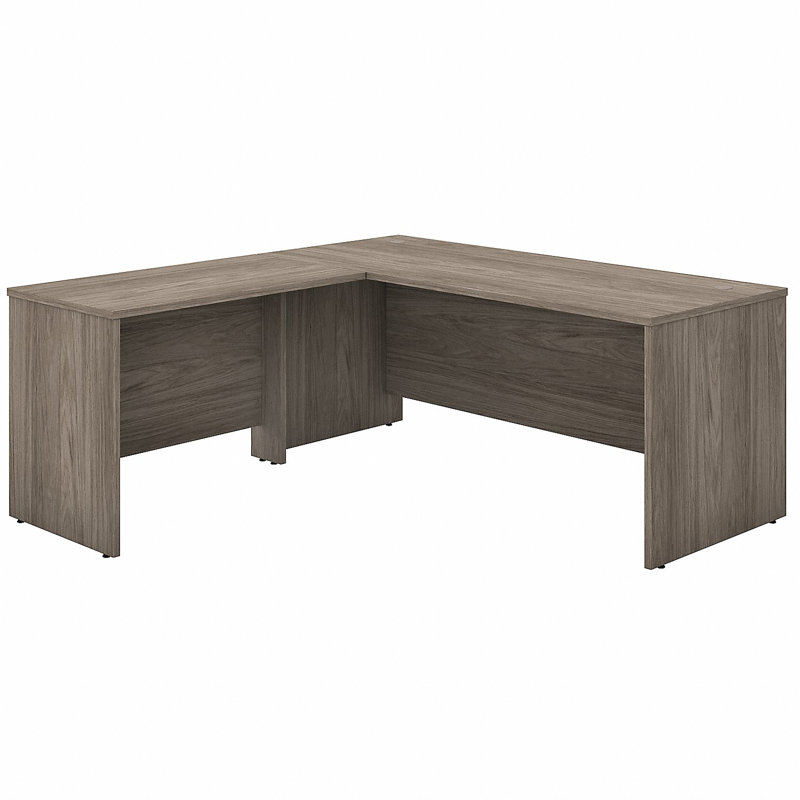 Studio C L Shaped Desk with Return, 29.84" H x 71.02" W x 71.02" D, Modern Hickory