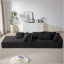 Ensemble de canapé modulaire rembourré en chenille Modern, ensemble de canapé modulaire modulaire en L de 108 po avec 6 coussins, canapé-lit combiné gratuit pour le salon, la chambre à coucher (méridienne gauche)-960262374