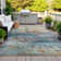 Machine Washable Indoor/Outdoor Xhevrie Teal Rug