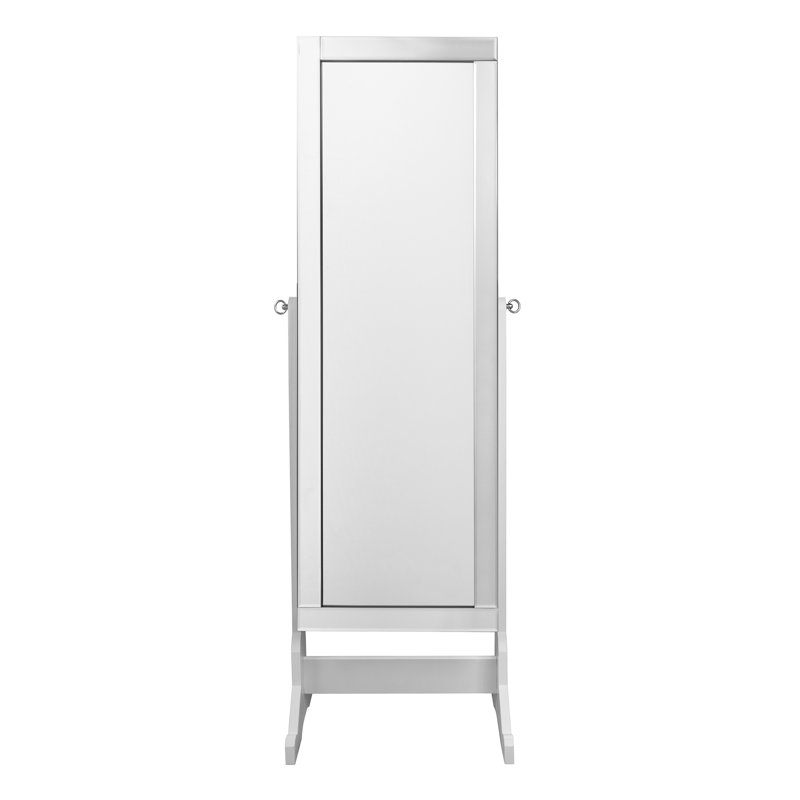 Armoire à bijoux avec miroir Neill, Blanc immaculé