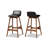 Upholstered Counter Stool with Solid Wood Frame-1173435381